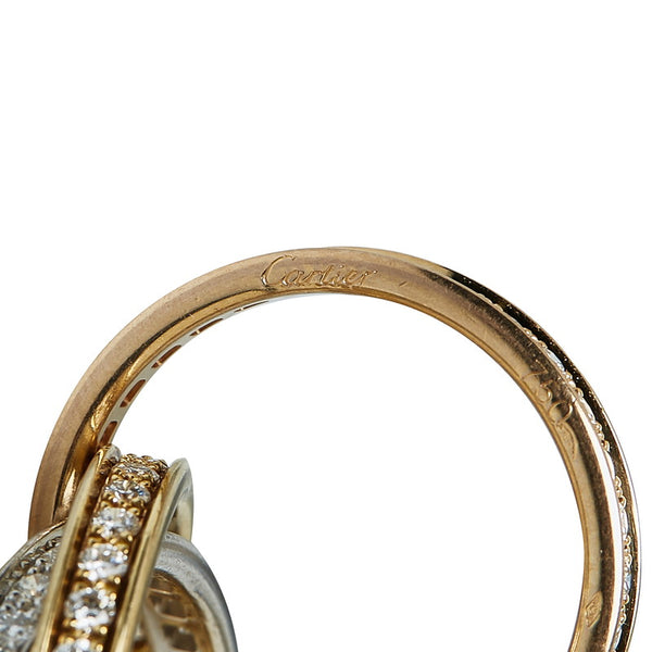 カルティエ トリニティ フルエタニティ リング 指輪 ゴールド ピンクゴールド ホワイトゴールド レディース CARTIER 【中古】