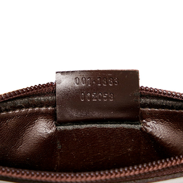 グッチ バンブー ワンショルダーバッグ 001 1883 ブラウン ビニール レザー レディース GUCCI 【中古】