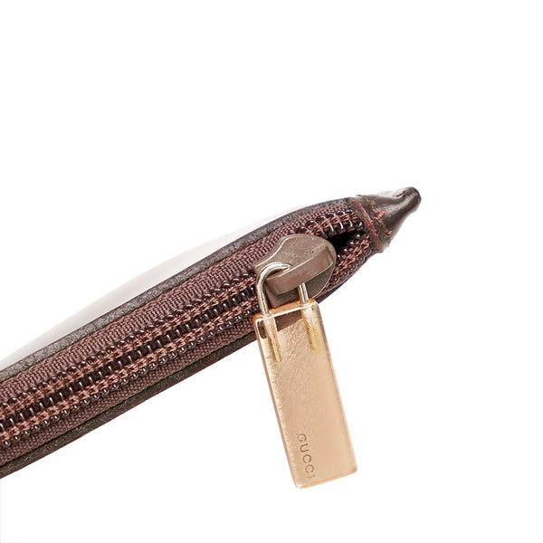 グッチ バンブー ワンショルダーバッグ 001 1883 ブラウン ビニール レザー レディース GUCCI 【中古】