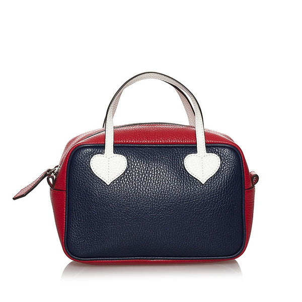 グッチ チルドレンズ ハンドバッグ 457230 ネイビー レッド レザー レディース GUCCI 【中古】