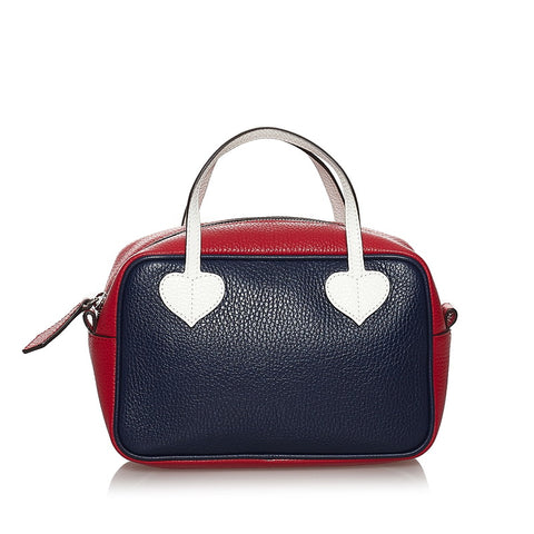 グッチ チルドレンズ ハンドバッグ 457230 ネイビー レッド レザー レディース GUCCI 【中古】