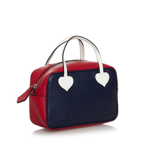 グッチ チルドレンズ ハンドバッグ 457230 ネイビー レッド レザー レディース GUCCI 【中古】