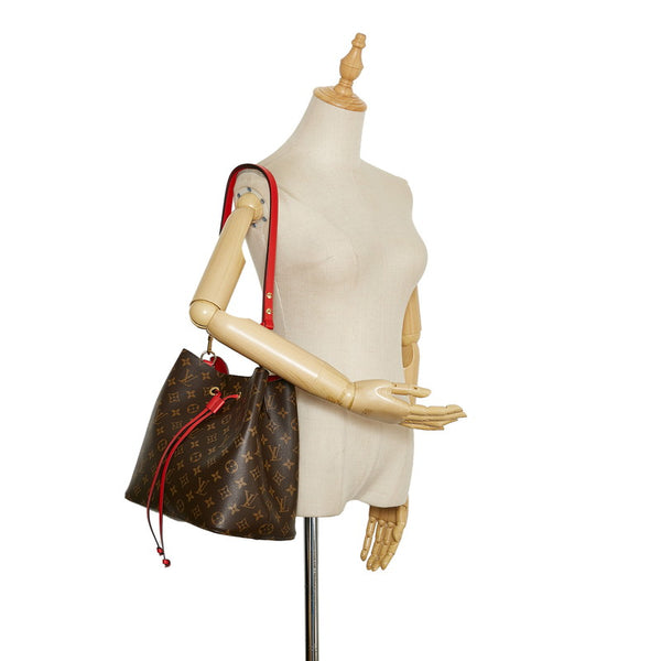 ルイ ヴィトン モノグラム ネオノエ ショルダーバッグ M44021 コクリコ ブラウン レッド PVC レザー レディース LOUIS VUITTON 【中古】