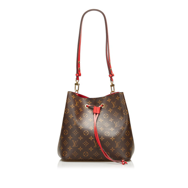 ルイ ヴィトン モノグラム ネオノエ ショルダーバッグ M44021 コクリコ ブラウン レッド PVC レザー レディース LOUIS VUITTON 【中古】