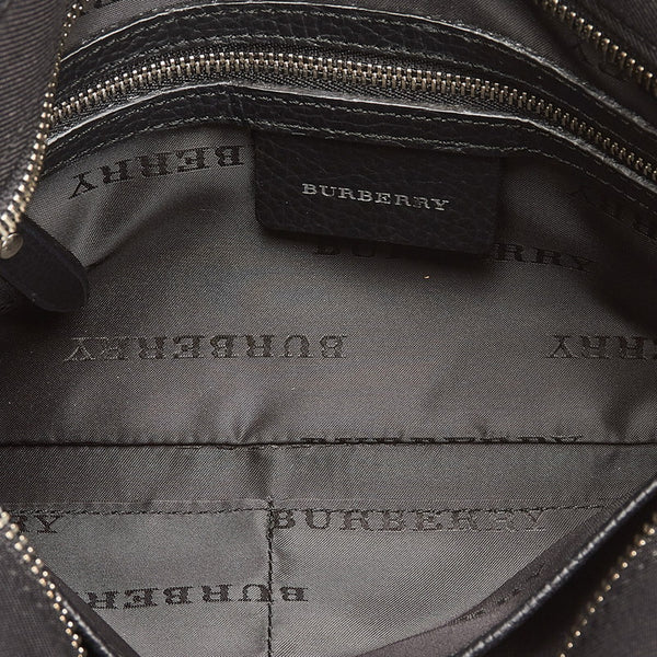 バーバリー ノバチェック ワンショルダーバッグ ベージュ ブラック キャンバス レザー レディース BURBERRY 【中古】
