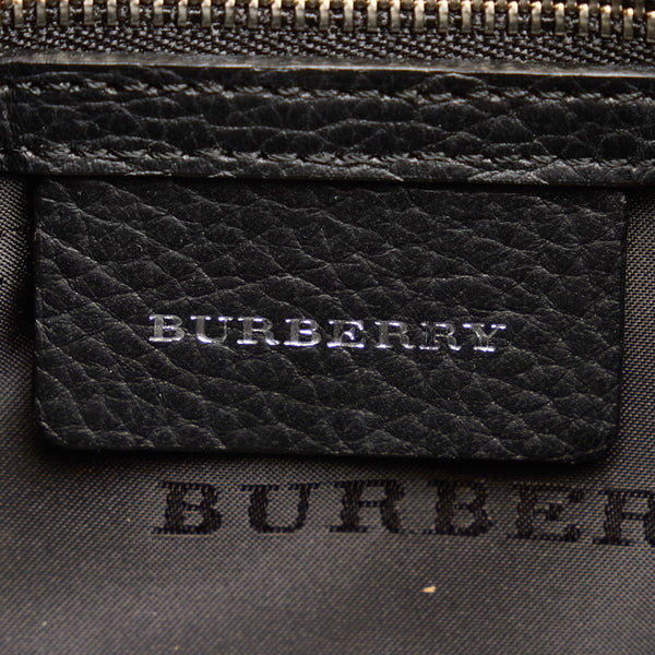 バーバリー ノバチェック ワンショルダーバッグ ベージュ ブラック キャンバス レザー レディース BURBERRY 【中古】