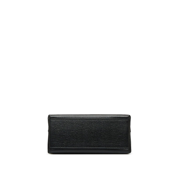 バレンシアガ ロゴ トートバッグ ショルダーバッグ 2WAY 597858 ブラック レザー レディース BALENCIAGA 【中古】