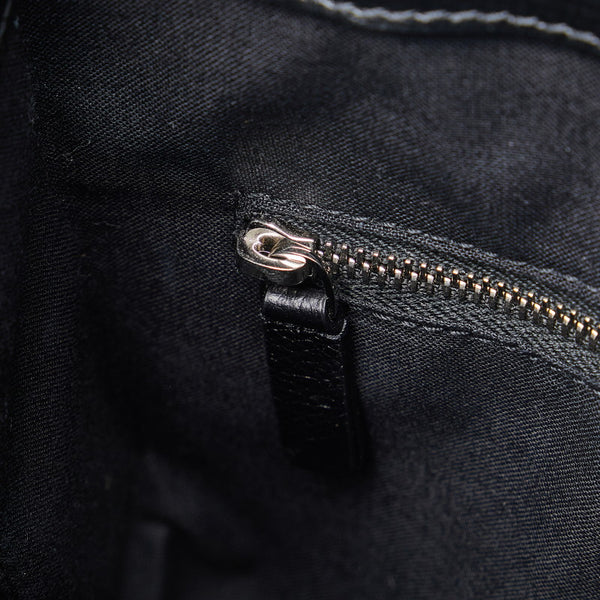 バレンシアガ ロゴ トートバッグ ショルダーバッグ 2WAY 597858 ブラック レザー レディース BALENCIAGA 【中古】