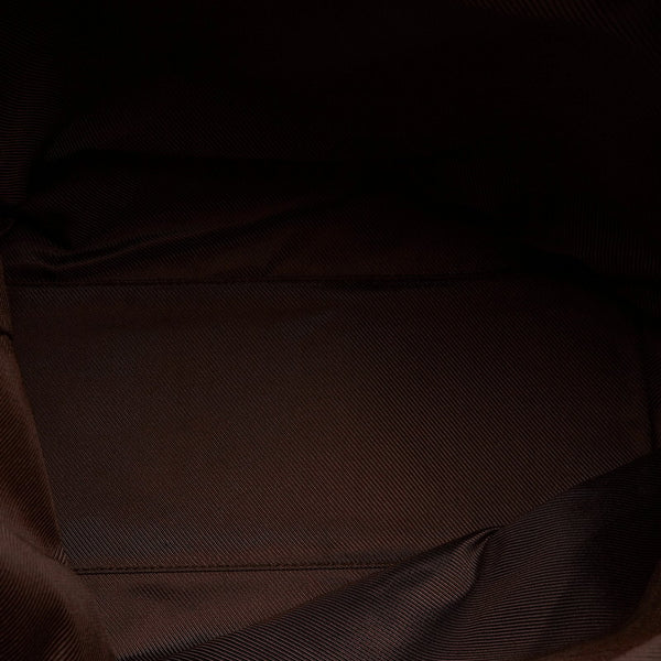 グッチ GGキャンバス トートバッグ 002 1121 ベージュ ブラウン キャンバス レザー レディース GUCCI 【中古】