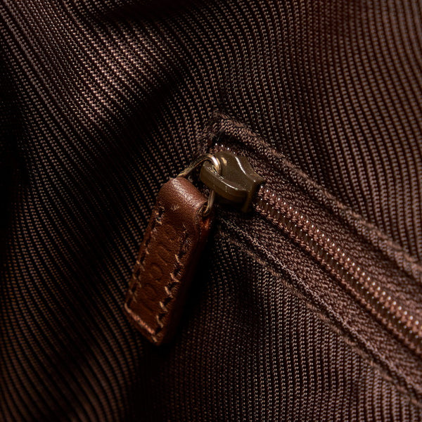 グッチ GGキャンバス トートバッグ 002 1121 ベージュ ブラウン キャンバス レザー レディース GUCCI 【中古】