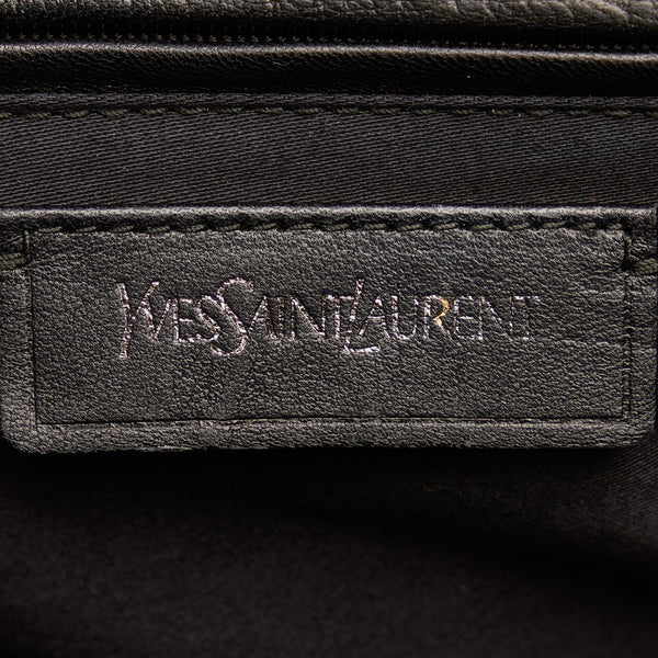 サンローラン イージー ボストンバッグ 208314 ブラック エナメル レザー レディース SAINT LAURENT 【中古】