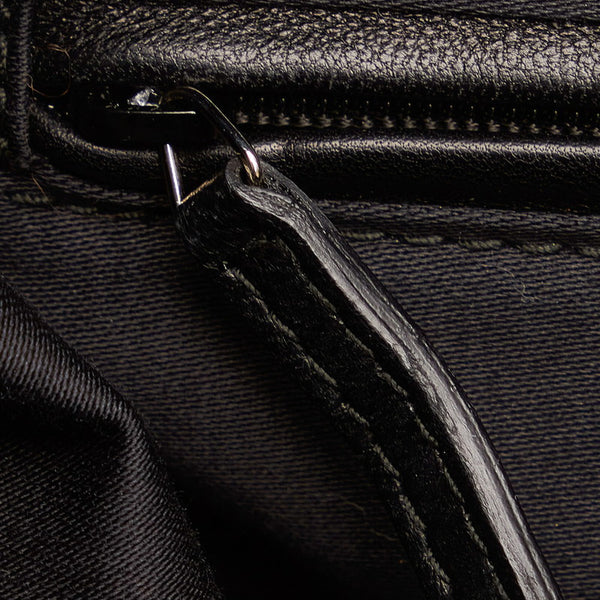 サンローラン イージー ボストンバッグ 208314 ブラック エナメル レザー レディース SAINT LAURENT 【中古】