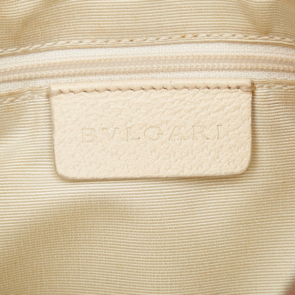 ブルガリ ショルダーバッグ ピンク キャンバス レザー レディース BVLGARI 【中古】