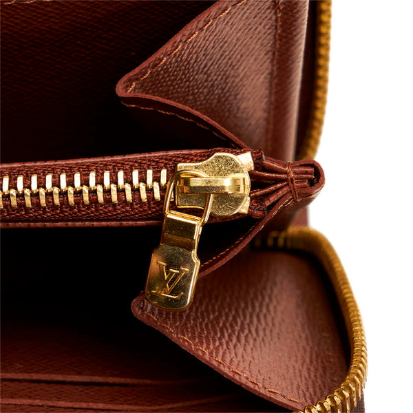 ルイ ヴィトン モノグラム ジッピー ウォレット ラウンドファスナー 長財布 M60017 ブラウン PVC レディース LOUIS VUITTON 【中古】