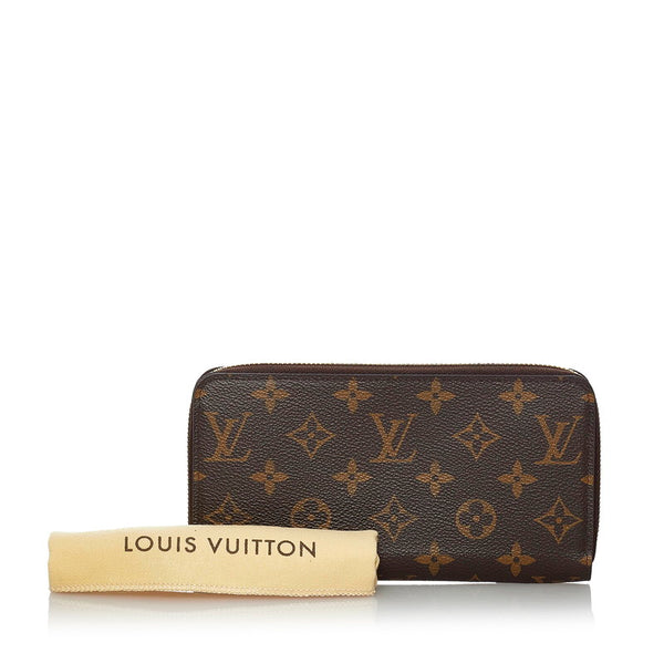 ルイ ヴィトン モノグラム ジッピー ウォレット ラウンドファスナー 長財布 M60017 ブラウン PVC レディース LOUIS VUITTON 【中古】