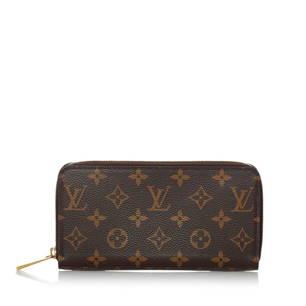 ルイ ヴィトン モノグラム ジッピー ウォレット ラウンドファスナー 長財布 M60017 ブラウン PVC レディース LOUIS VUITTON 【中古】