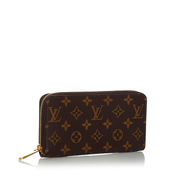 ルイ ヴィトン モノグラム ジッピー ウォレット ラウンドファスナー 長財布 M60017 ブラウン PVC レディース LOUIS VUITTON 【中古】