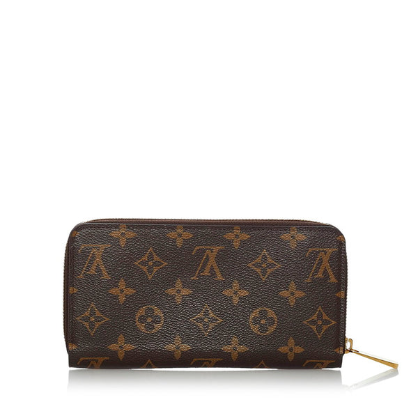 ルイ ヴィトン モノグラム ジッピー ウォレット ラウンドファスナー 長財布 M60017 ブラウン PVC レディース LOUIS VUITTON 【中古】