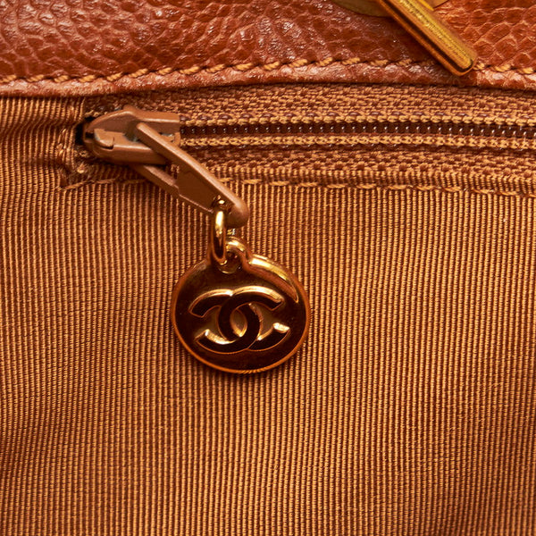 シャネル ココマーク チェーン ショルダーバッグ  ブラウン キャビアスキン レディース CHANEL 【中古】