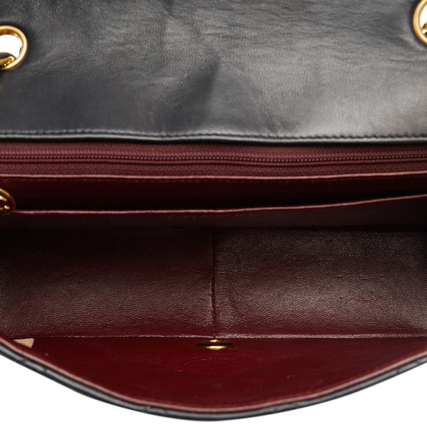 シャネル マトラッセ ココマーク ダイアナ25 チェーン ショルダーバッグ  ブラック レザー レディース CHANEL 【中古】