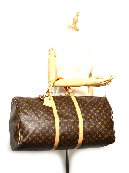 ルイ ヴィトン モノグラム キーポル 60 M41422 ブラウン 茶 PVC レザー ボストンバッグ ユニセックス LOUIS VUITTON 中古