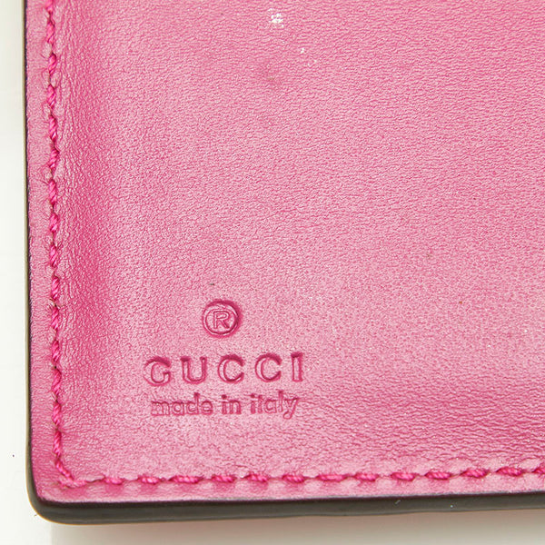 グッチ グッチシマ 388684 ピンク レザー パスケース レディース GUCCI 中古