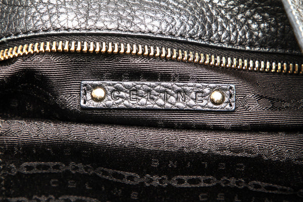 セリーヌ ブラック レザー ハンドバッグ レディース CELINE 中古