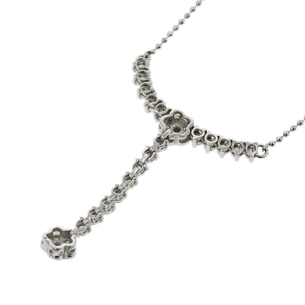 Pt850 プラチナ ダイヤ1.0ct ネックレス レディース 【中古】