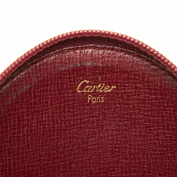 カルティエ マスト L3000111 ボルドー レザー コインケース レディース CARTIER 中古