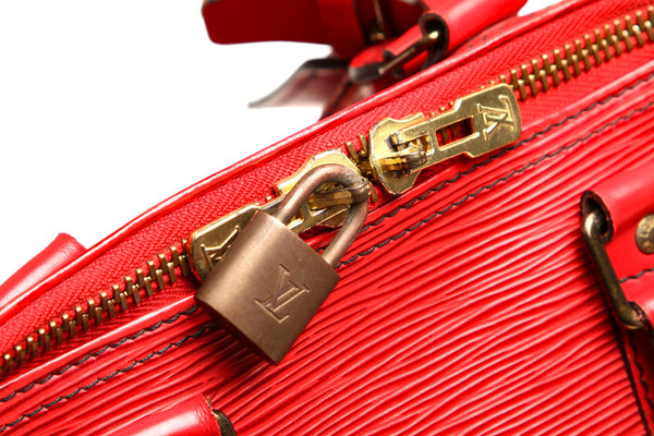 ルイ ヴィトン エピ キーポル M42977 レッド 赤 レザー ボストンバッグ レディース LOUIS VUITTON 中古