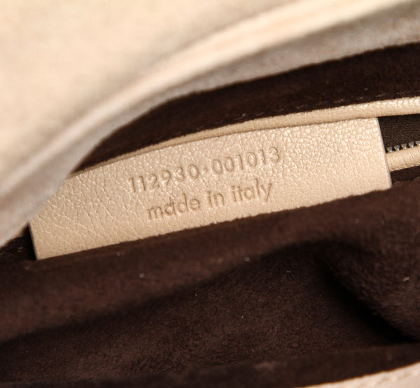 イヴ サンローラン ベージュ スウェード ショルダーバッグ レディース YVES SAINT LAURENT 中古