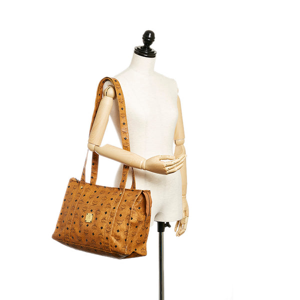 エム シー エム ブラウン レザー トートバッグ レディース MCM 【中古】