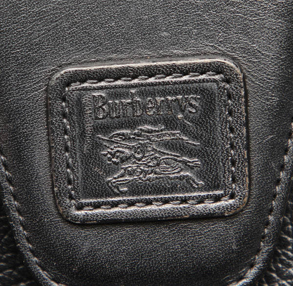 バーバリー シルバー レザー ハンドバッグ レディース BURBERRY 中古