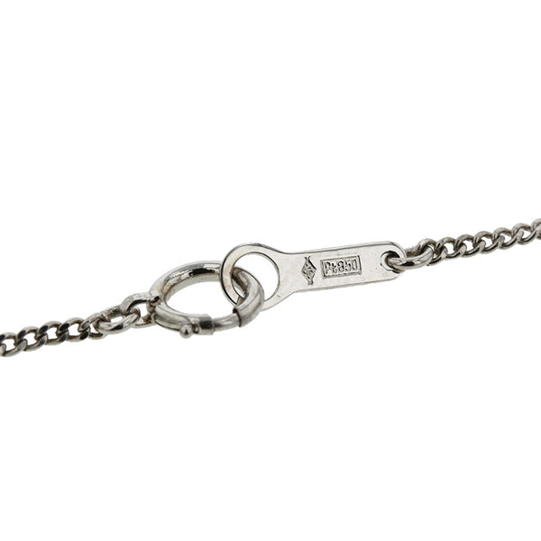 Pt900 プラチナ Pt850 プラチナ エメラルド0.54ct ダイヤ0.27ct ネックレス レディース 【中古】