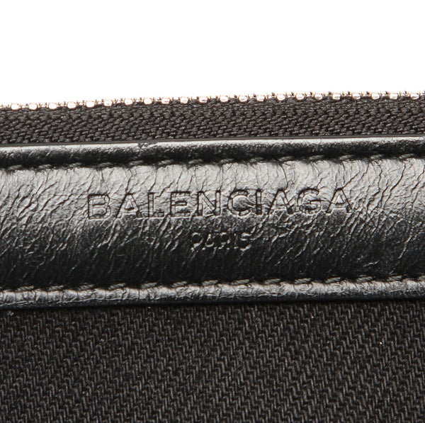 バレンシアガ 339933 ブラック キャンバス レザー ハンドバッグ レディース BALENCIAGA 中古