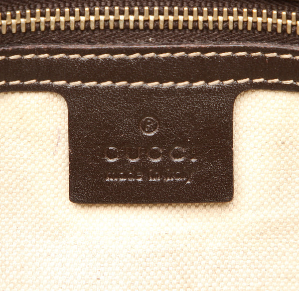 グッチ GGキャンバス 257069  ベージュ キャンバス レザー トートバッグ レディース GUCCI 中古