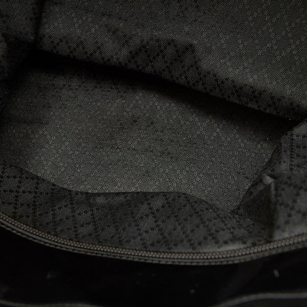 グッチ 002 2123 0456 ブラック ナイロン レザー トートバッグ レディース GUCCI 【中古】