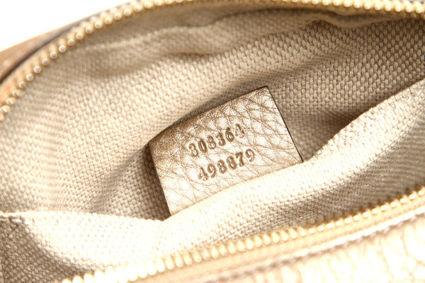 グッチ ソーホーディスコ 308364  ゴールド レザー ボディバッグ レディース GUCCI 中古