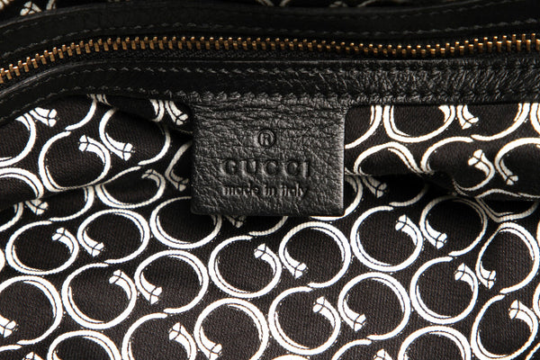 グッチ 189892 ブラック レザー ハンドバッグ レディース GUCCI 中古