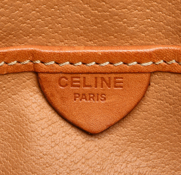 セリーヌ ブラウン PVC レザー ショルダーバッグ レディース CELINE 中古