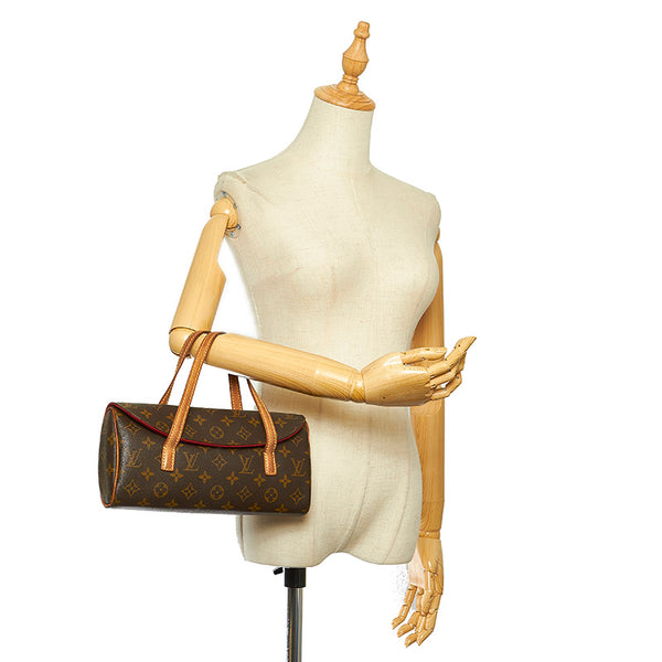 ルイ ヴィトン モノグラム ソナチネ M51902 ブラウン PVC レザー ハンドバッグ レディース LOUIS VUITTON 【中古】