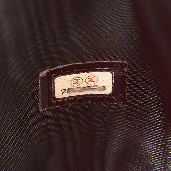 シャネル チョコバー ブラック パテントレザー 長財布 レディース CHANEL 中古