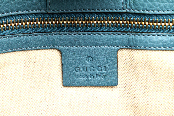 グッチ バンブー 323660 ライトブルー レザー ハンドバッグ ショルダーバッグ 2WAY レディース GUCCI 中古