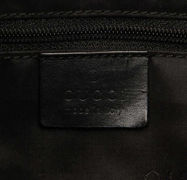 グッチ バンブー 001-1577 ブラック ナイロン レザー ハンドバッグ ショルダーバッグ 2WAY レディース GUCCI 中古