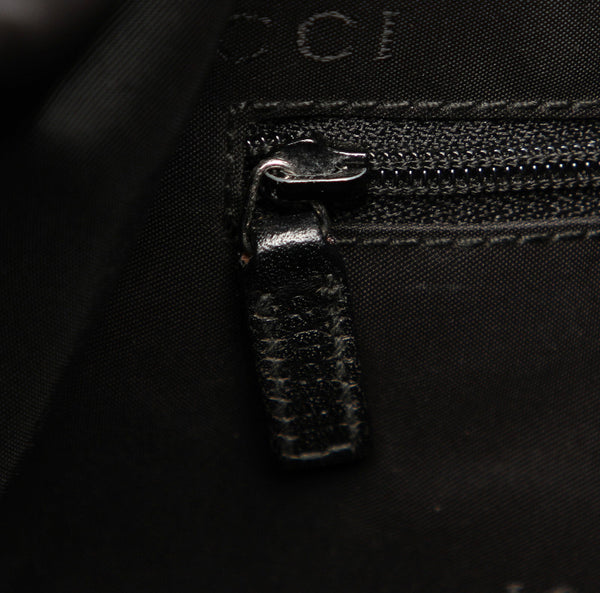 グッチ バンブー 001-1577 ブラック ナイロン レザー ハンドバッグ ショルダーバッグ 2WAY レディース GUCCI 中古