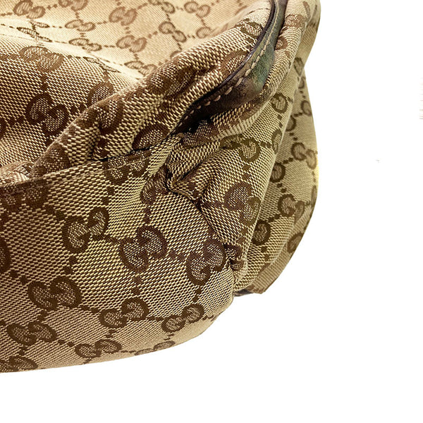 グッチ GGキャンバス アビー 189833 ブラウン キャンバス レザー ワンショルダー レディース GUCCI 【中古】