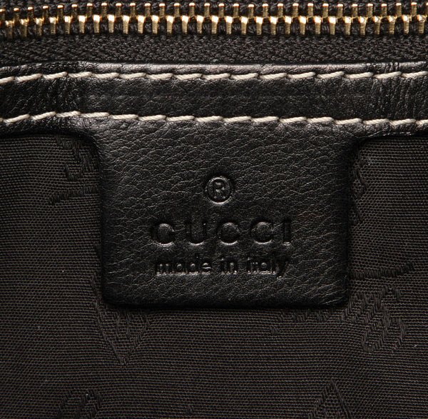 グッチ 223937  ブラック レザー ショルダーバッグ レディース GUCCI 中古