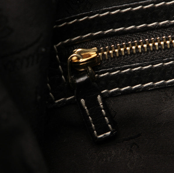 グッチ 223937  ブラック レザー ショルダーバッグ レディース GUCCI 中古