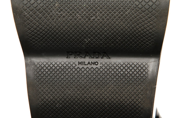 プラダ スポーツ ブラック 黒 ポリエステル エナメル サンダル レディース PRADA 中古