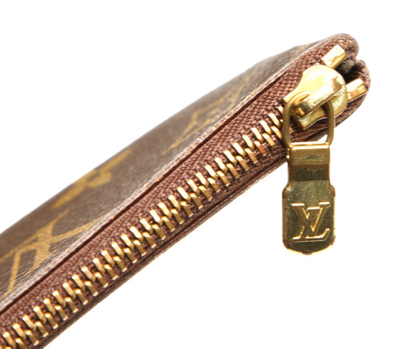 ルイ ヴィトン モノグラム ポシェットクレ M62650 ブラウン 茶 PVC レザー キーケース ユニセックス LOUIS VUITTON 中古